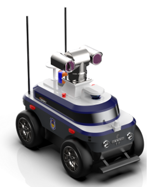 警用巡邏安防機(jī)器人 （第1代，集成環(huán)境感知+動態(tài)決策+行為控制和報(bào)警裝置+自主感知+自主行走）