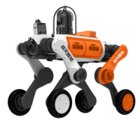 輔助偵察四足機器狗（輪足，【MESH防爆自組網(wǎng)基站、防爆布撒式自組網(wǎng)拋投裝置、四合一多功能模塊（喊話+照明+警示+拾音）、防爆多參數(shù)測定器（10種氣體）、防爆雙向?qū)χv模塊 】）