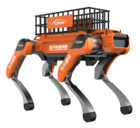 輔助運輸四足機器狗（40kg超級大狗，第6代，高強度載物框+伴隨功能+自探索式導(dǎo)航系統(tǒng)+自組網(wǎng)+云管理平臺）